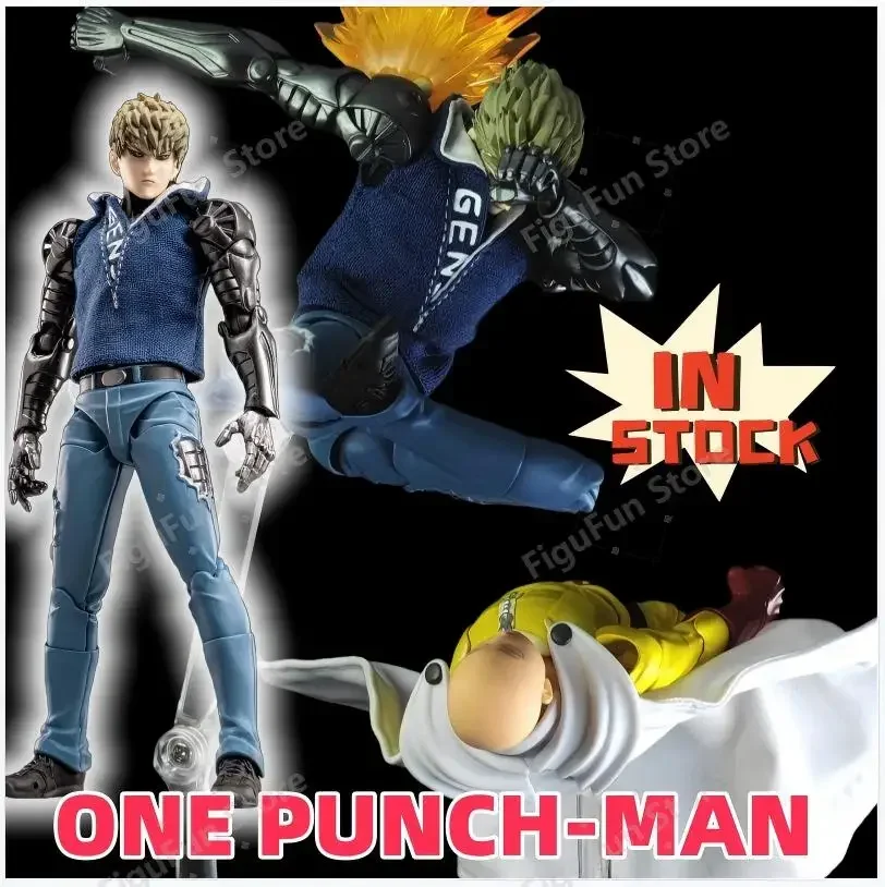 

New Ko Genos Action Figure One Punch-man Anime Figurine Kaiyodom Revoltech Yamaguchi Joint Movable Model Statue Kids Toys Gifts