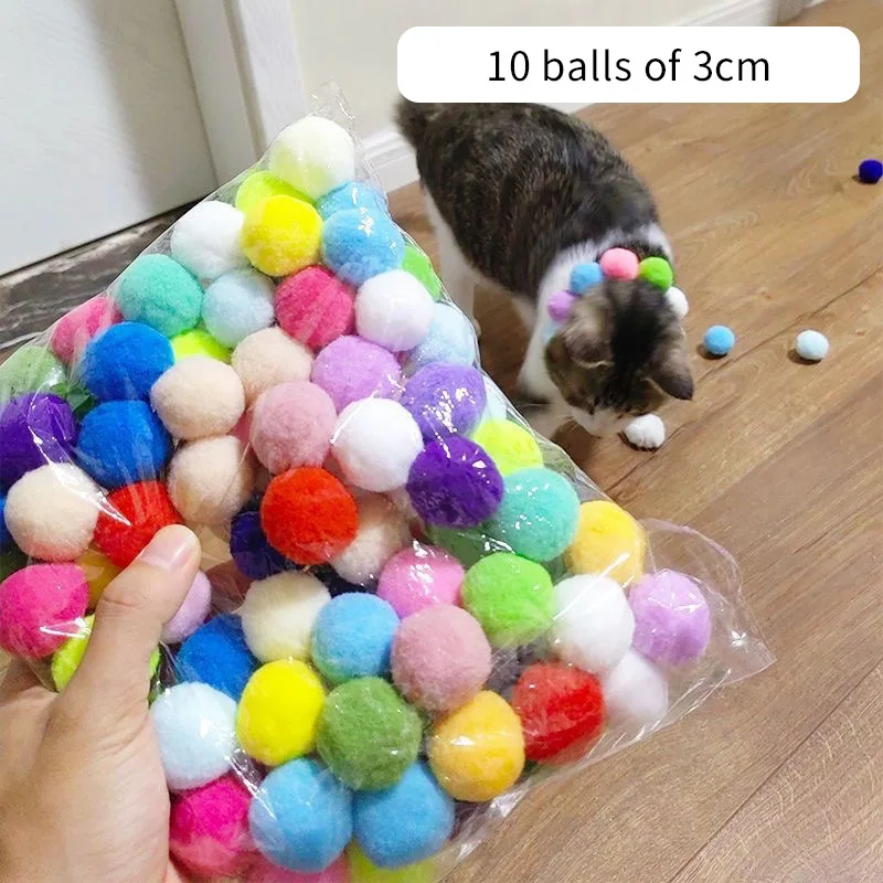 Katzen spielzeug interaktiver Spaß Spielzeug pistole Plüsch ball startet ruhigen Sprung ball, um die Katze kreative Mini-Schieß pistole Haustier zubehör zu necken