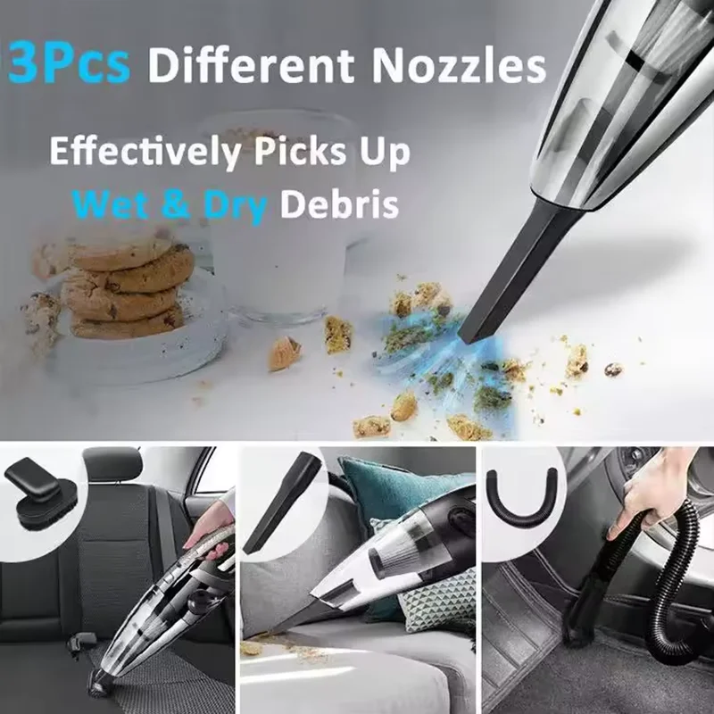 2026 New Handheld Vacuum Cleaner Multi-Function Integrated Machine Home Car Portable Wireless High Suction Gift image 3