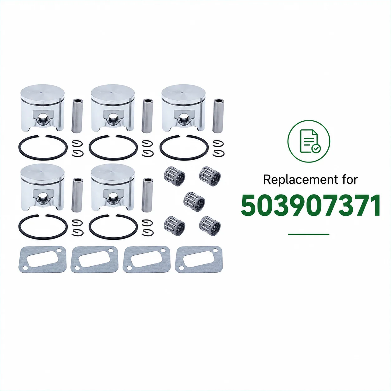 5x Piston Kit 42mm W/ Pin Ring Bearing Muffler Gasket For Husqvarna 340/345/350/346XP Jonsered 2141/2145/2150 Chainsaw 503907371