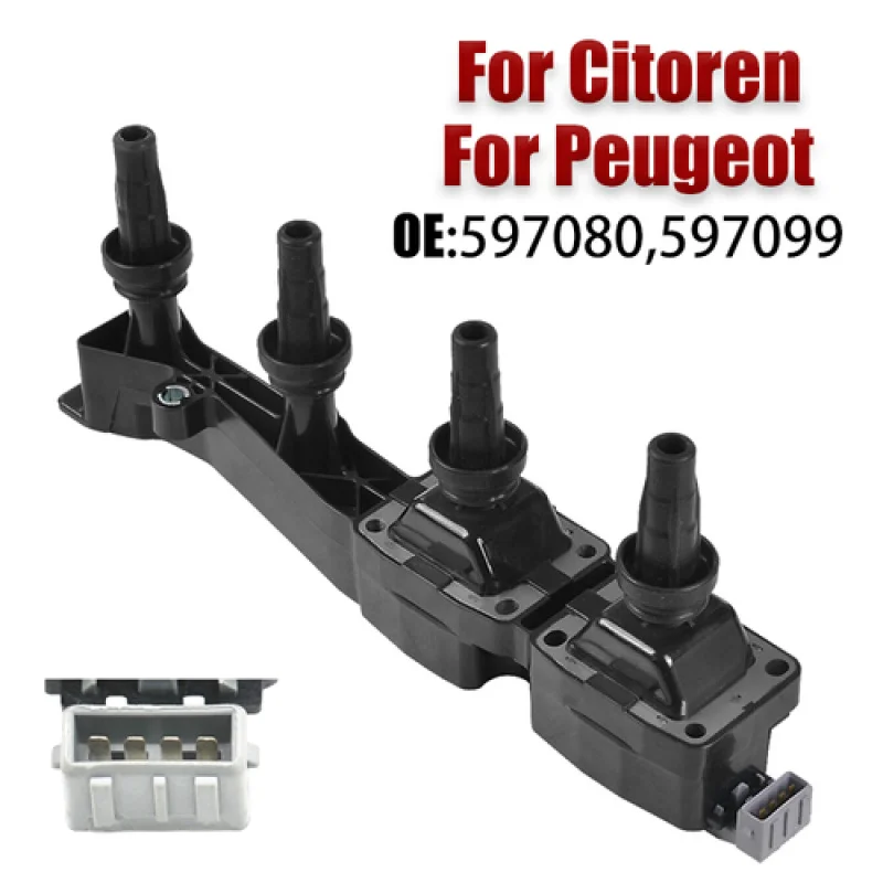 

A+ 1 Pcs Car Ignition Coil 597080 597099 For Peugeot 206 307 For Citroen C2 C3 C4