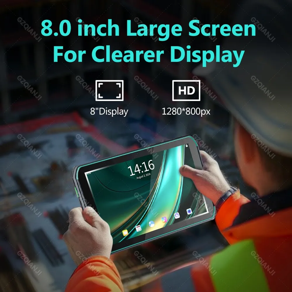 Imagem -04 - Tabuleta Industrial de Pda Android 13 Tela Táctil Ip67 Tamanho Grande Tabuleta Áspera Memória 1d 2d Varredor de qr Memória 8