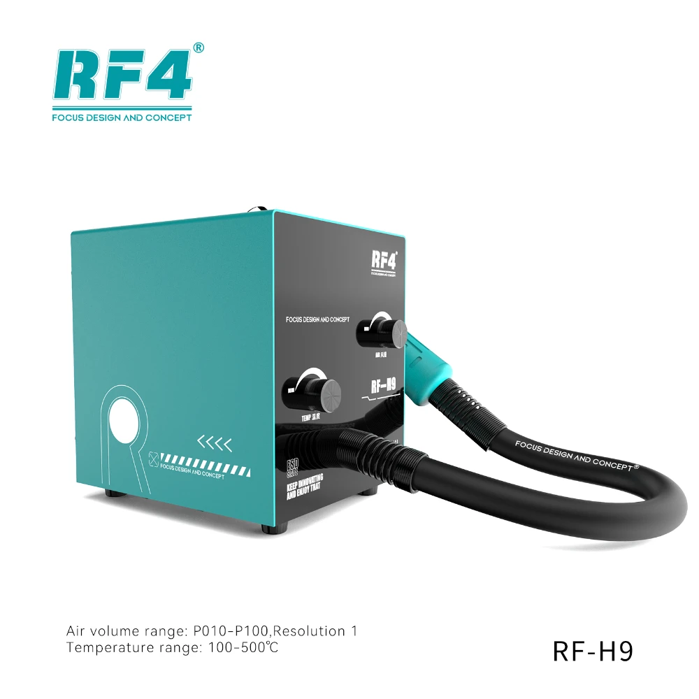 RF4 RF-H9 Intelligent Hot Air Soldering Station with Digital Display Overheating Protection Heat Gun Station for PCB Desoldering