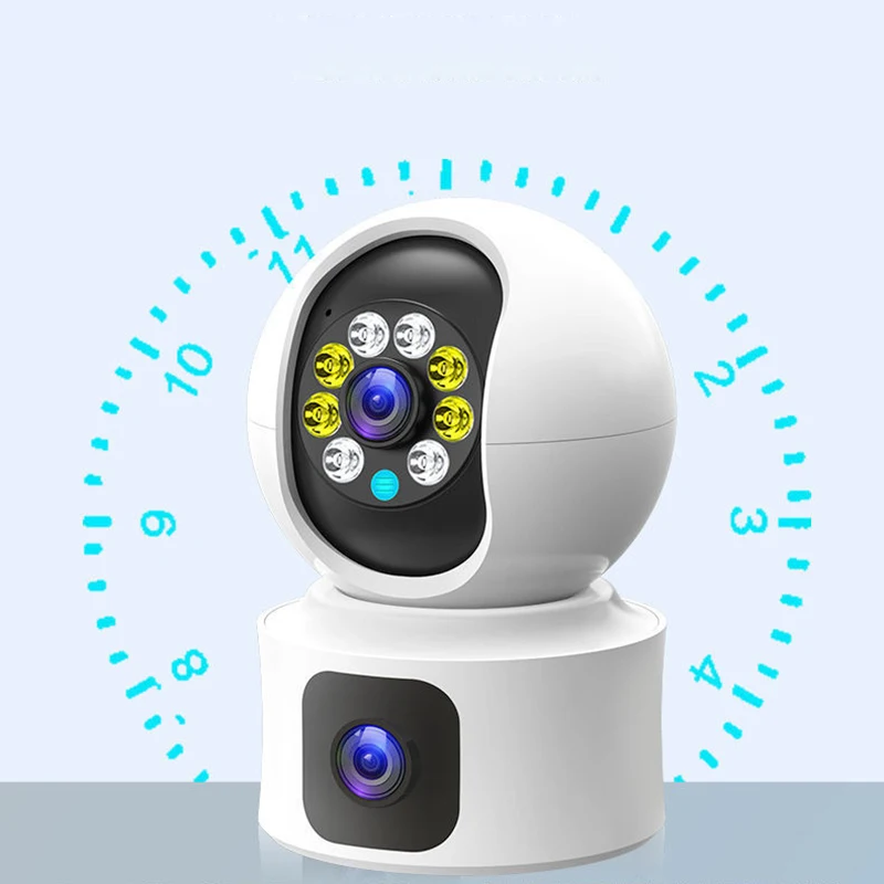 Smart WiFi Camera with Dual Screens Two-Way Audio Baby Monitor Indoor IP Cameras Surveillance Home Security