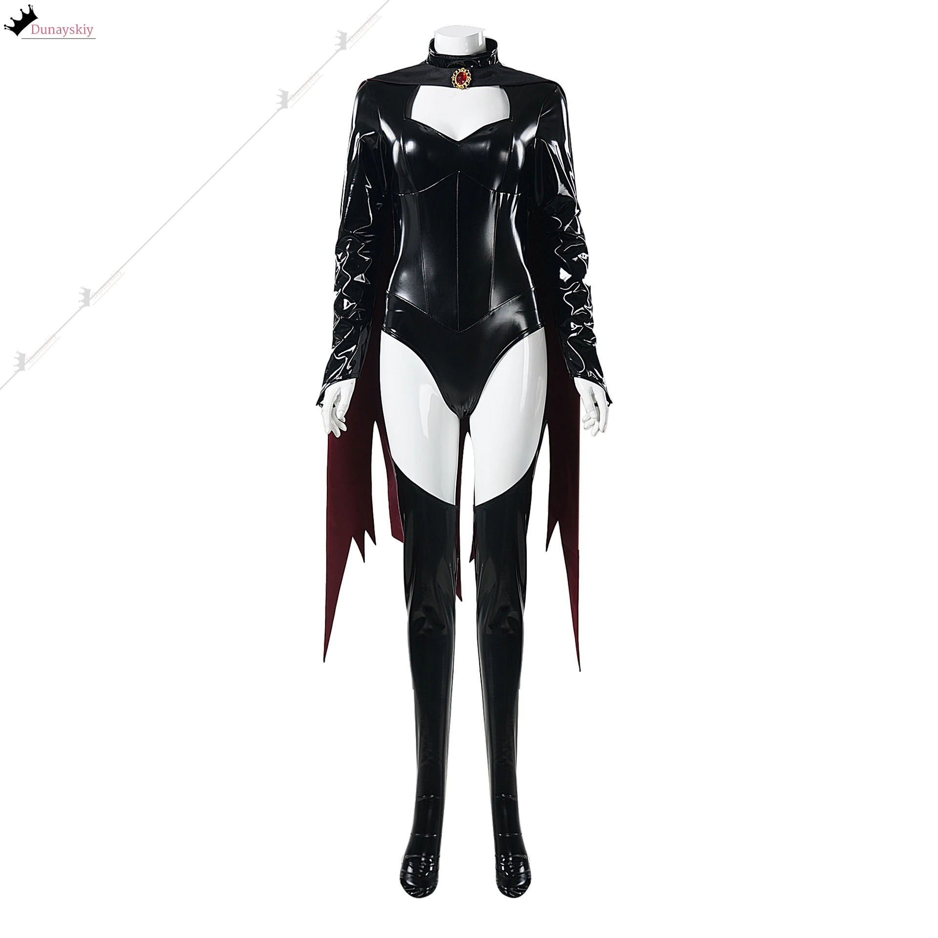 Madely Cosplay Kostüm Glänzendes PU-Leder Overall Sexy Zentai X-Men X97 Rollenspiel Outfits Anime Party Anzug Damenkostüme