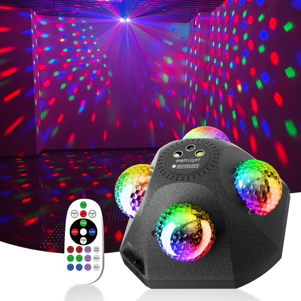 DJ Party Lights Disco Magic Ball Light Sound Activated Waterwave Pattern Effect Light Stage Lazer Light for Club Wedding Holiday