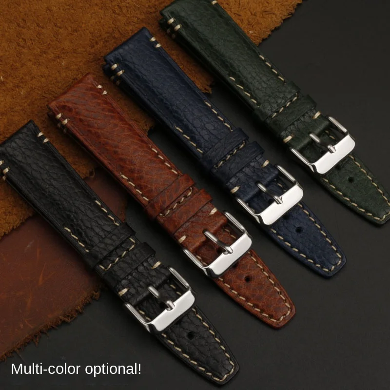 Men's universal watch strap suitable for R-olex Seiko Longines Tissot series genuine leather watch with cowhide bracelet 20MM