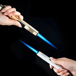 2024 New JOBON Metal Outdoor Windproof Butane Gas Lighter Blue Flame Torch Turbo Jet Igniter BBQ Kitchen Welding Torch Tool