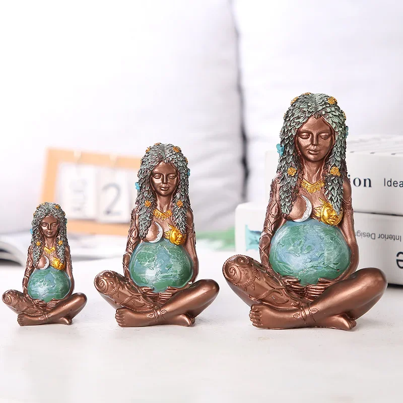 New Mother Earth Three-dimensional Statue Resin Decoration Millyear Gaia Figurine Of Goddess Of Art Mother Earth Garden Decor