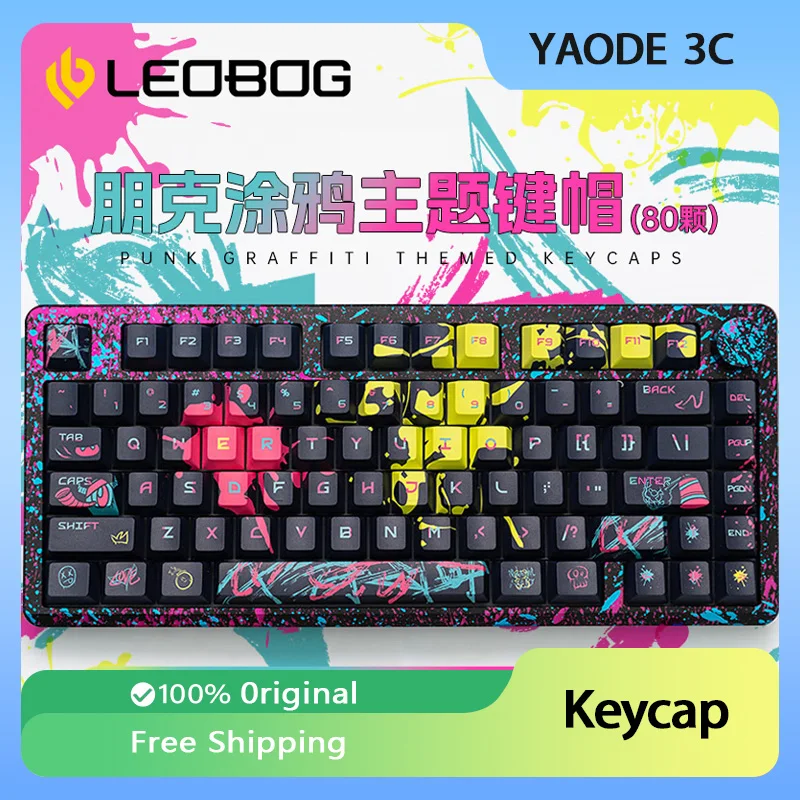 Leobog Hi8 Mechanical Keycap Aluminum Kits Multifunctional Knob HotSwap Three Mode 80key Gaming Keyboard PBT Customized Keycaps