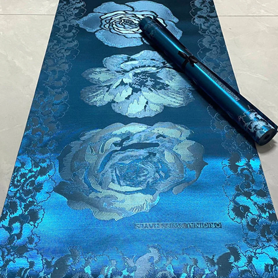 

2PCS Nigerian Wedding Gele & Headwrap Set -Luxury Sego with 3D Flower Print, Elegant Headscarf Fabric for Women's Outfit TX-4-14