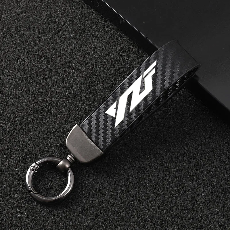 New fashion motorcycle carbon fiber leather rope Keychain key ring For Yamaha YZF R1 YZF R6 YZFR6 YZF R125 YZFR15 R25 R3 YZF