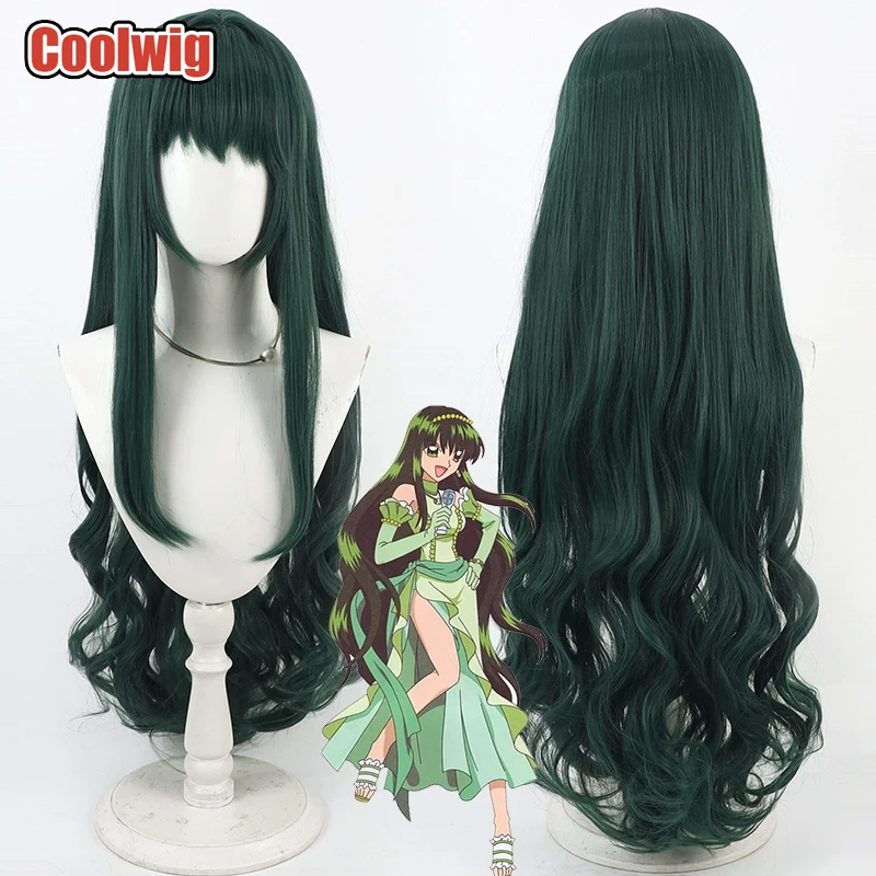 

Coolwig Synthetic Hair Toin Rina Cosplay Wigs Mermaid Melody Pichi Pichi Pitch Toin Rina 80cm Wavy Dark Green Wig Heat Resistant
