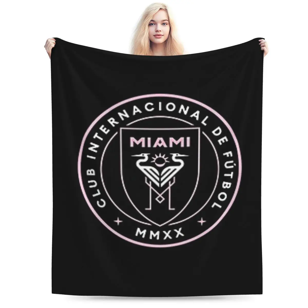 The-Inter-Miami-Club Blanket Soft Warm Flannel Throw Blanket Bedding for Bed Living room Picnic Travel Home Sofa