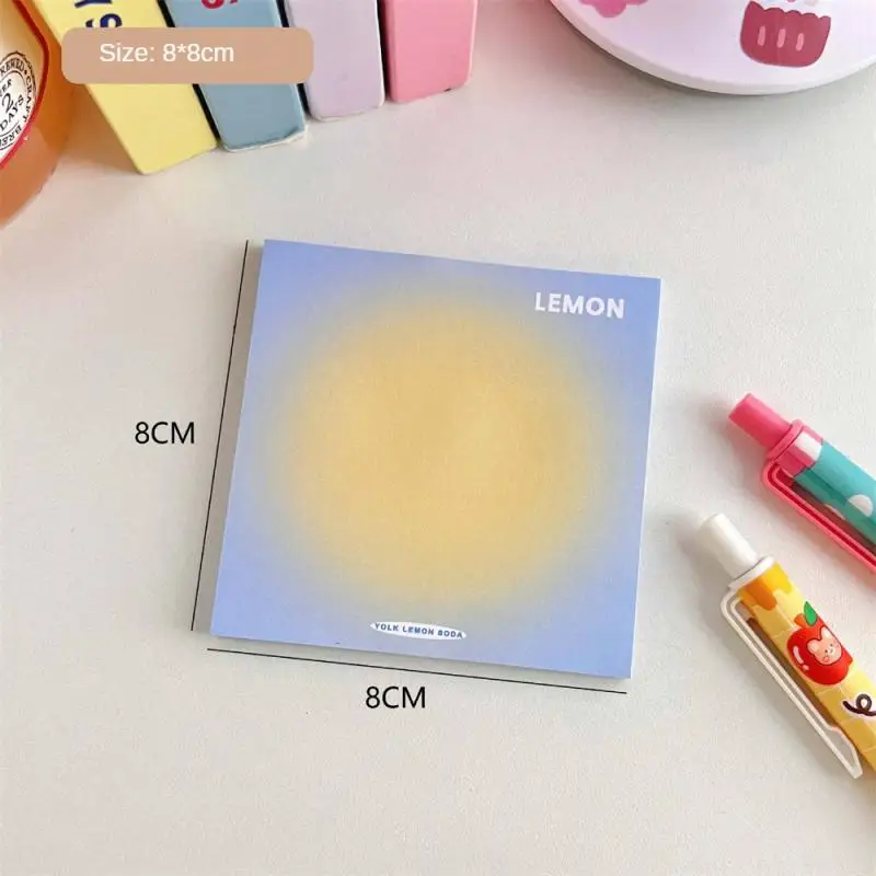 IAdhesive-Notes adhésives mignonnes Kawaii, notes autocollantes, bloc-notes, fournitures scolaires de bureau, autocollant de papeterie, document nickel é