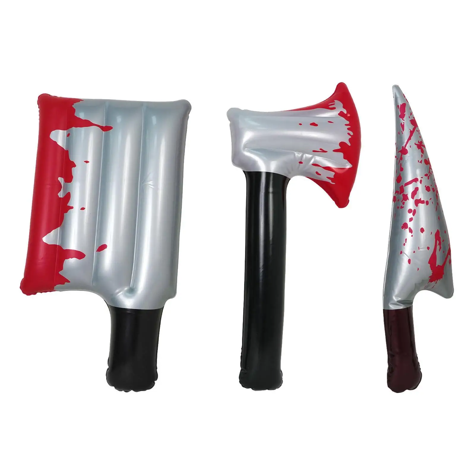 Inflatable Halloween Knife Prop Interactive Toy Classic Fake Horror Prank Prop