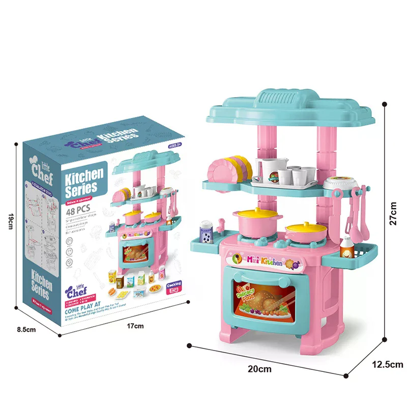 Miniature Kitchen Toy Kit Simulated Cooking Food Counter Play Toy Dollhouse Games Set Accessories Children Birthday Gift #6