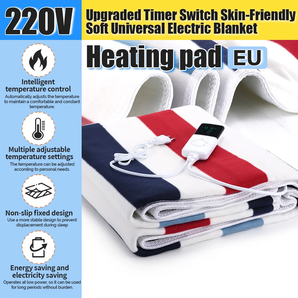 

Electric Blanket 220V Thicken Thermostat Electric Blankets 150x180cm Electric Heating Blanket Winter Body Warmer for HomeBedroom