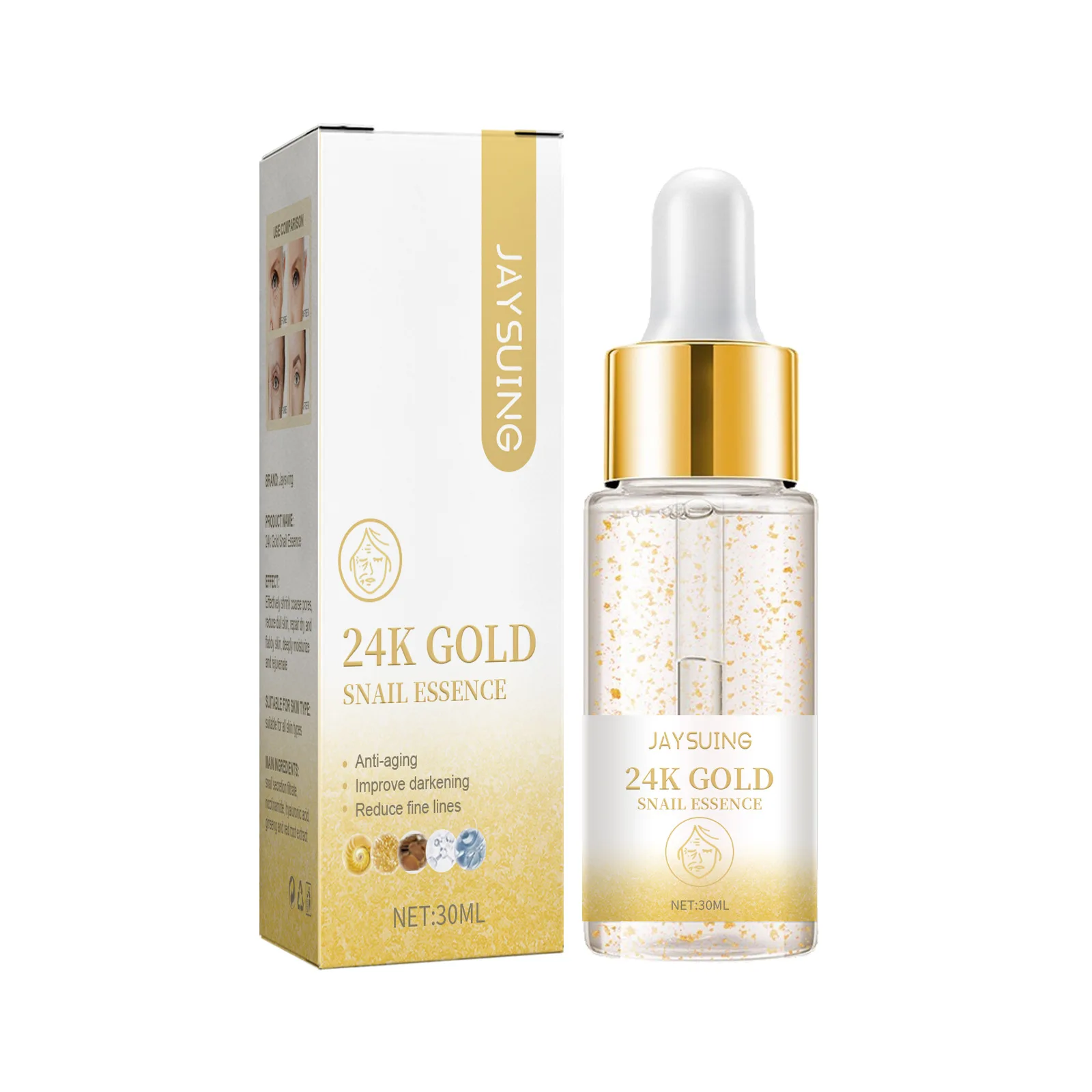 

Global best-seller Jaysuing 24k Gold Facial Essence Hydrates and Deeply Cleanses and Shrinks Pores