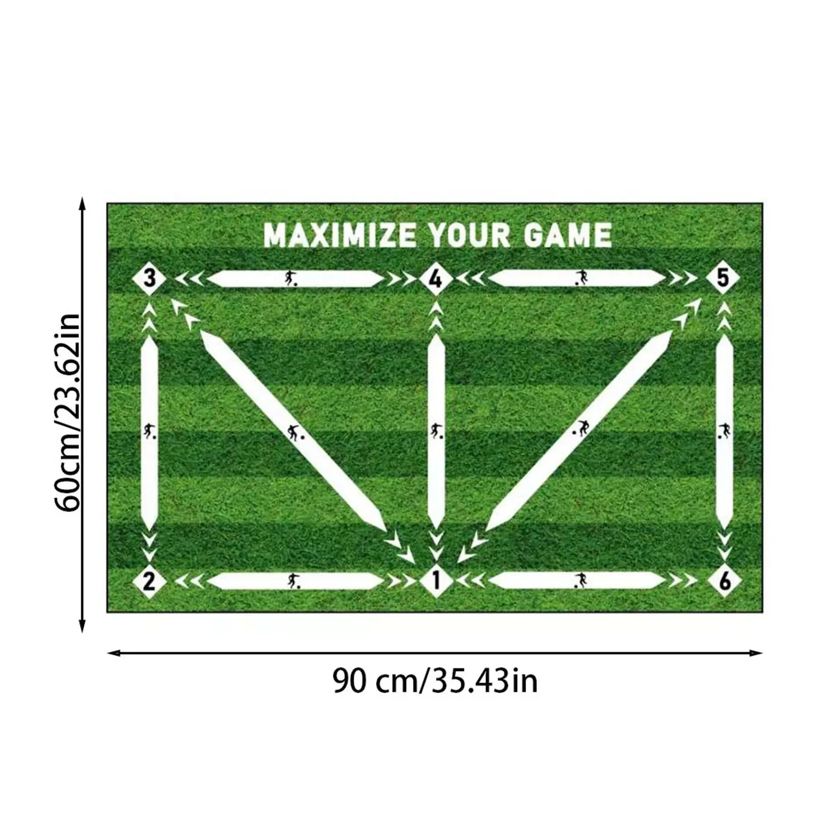 90cm Football Training Mat Durable Non Slip Foldable Kids Adults Dribble Training Mat Indoor Ourdoor Football Training Equipment