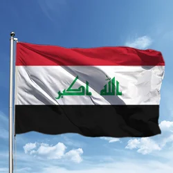 90x150cm 3X5fts Iraq Flag Iraq National flag Hanging polyester Banner Activity Decorative National Banner