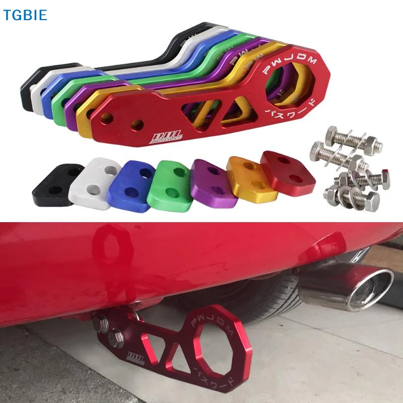[TL]【TL】1 Set Universal Aluminum Alloy Rear Tow Hook Racing Rear Tow Hook Rhombic Towbar Towing Tools For Civic Fit Jazz Gk5