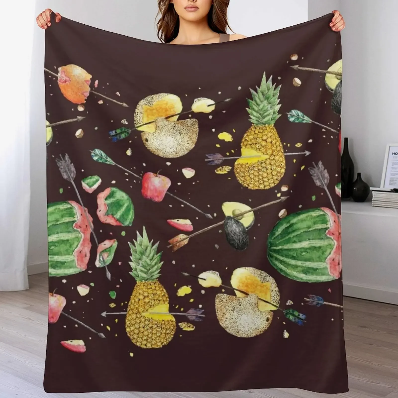 Smashed fruits Throw Blanket bed plaid Thermal Softest Blankets