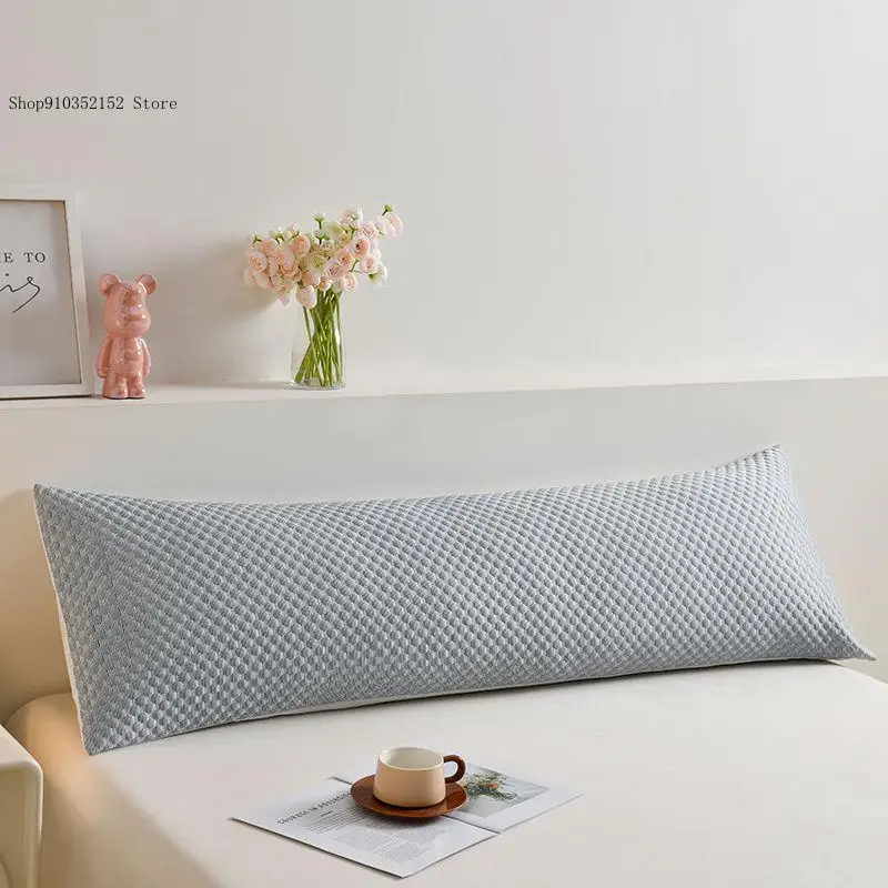 [ Only Includes Pillowcases ] A-Class Cool Bean Ice Silk Pillow Cover Double Family Couple Extended Pillowcase