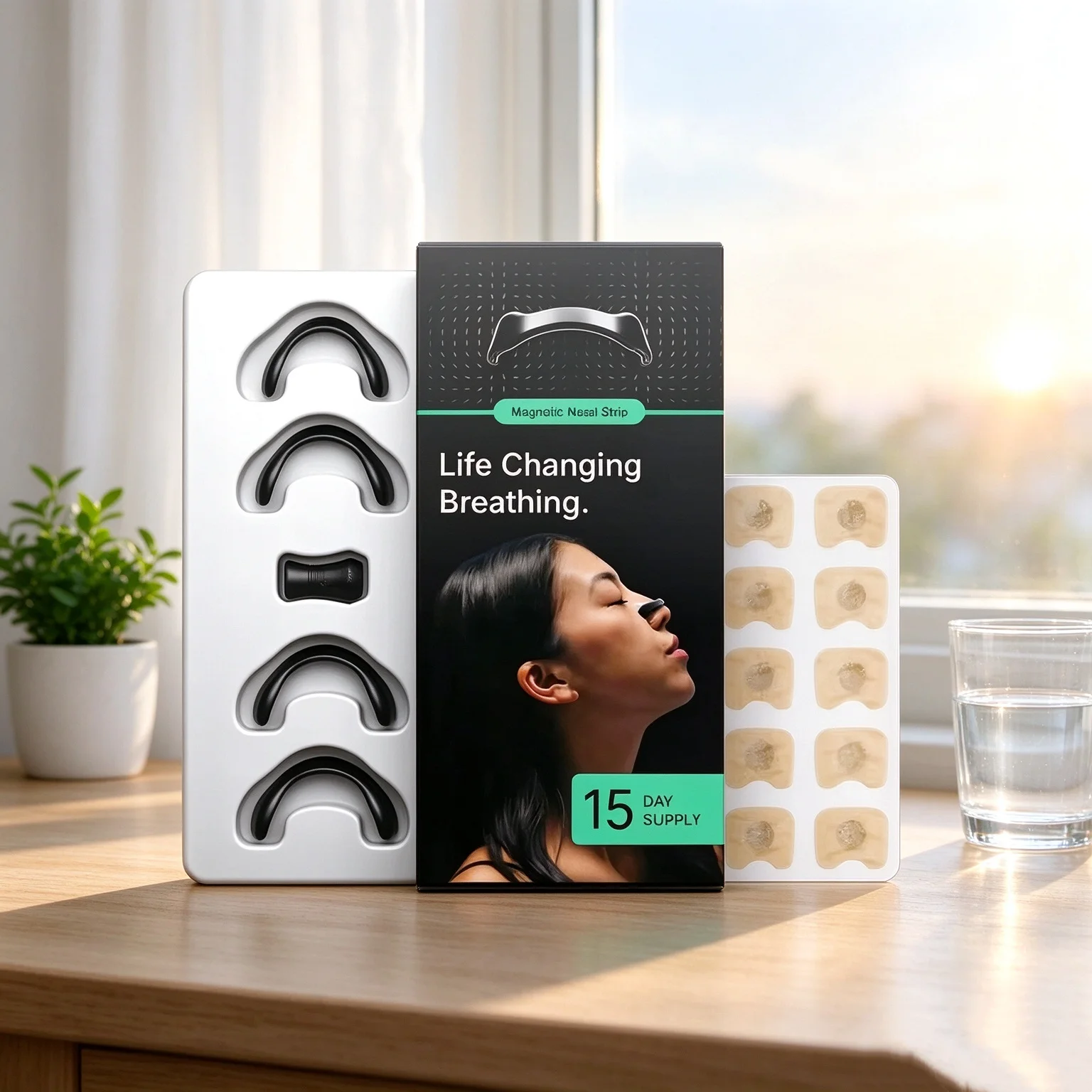 Nasal Breathing Dilator Starter Kit, Silicone Nose Strips for Sports & Sleep, Increase Airflow, Relieve Congestion