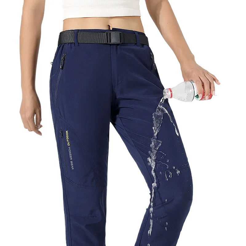 

2026 Waterproof Hiking Pants Women Trekking Camping Climbing Running Outdoor Pants Quick Dry Stretch Breathable Thin Trousers