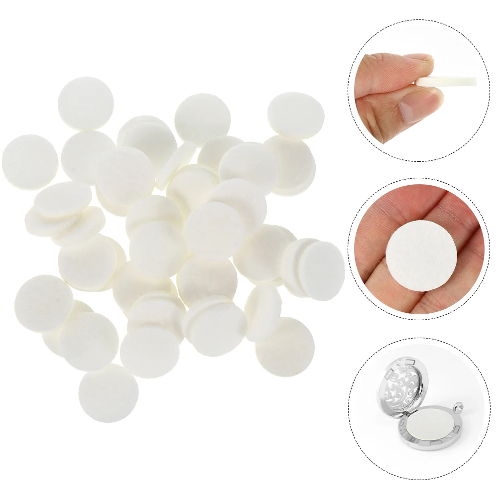 Tampons d'arôme non parfumés, 100 pièces, aromathérapie, huile essentielle, diffusion, polymères de coton, parfum, diffuseur, collier, pendentif, décoration d'intérieur