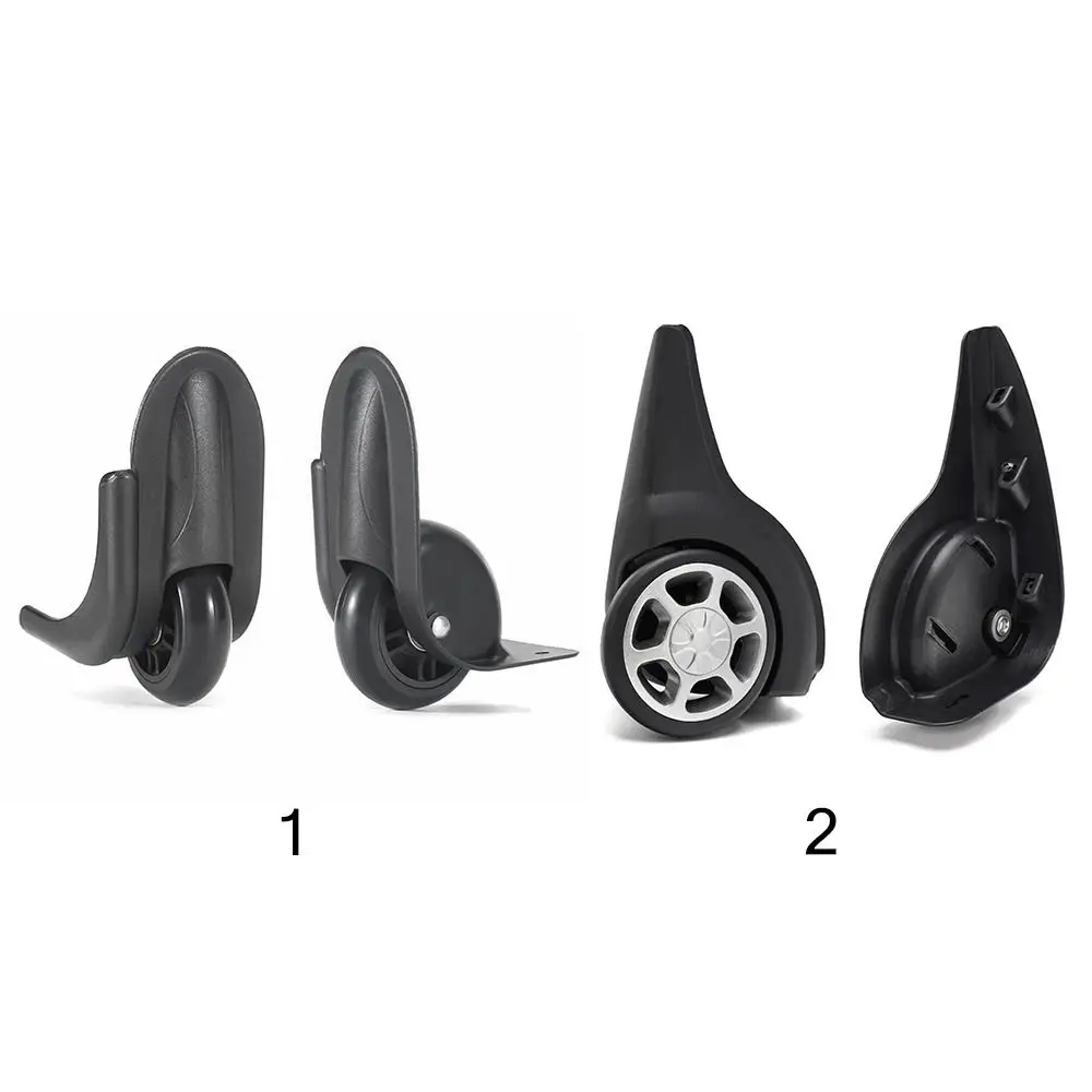 1 Pair Plastic Luggage Directional Wheel Replacement Fixed Caster Trolley Suitcase Directional Wheel Black Repair