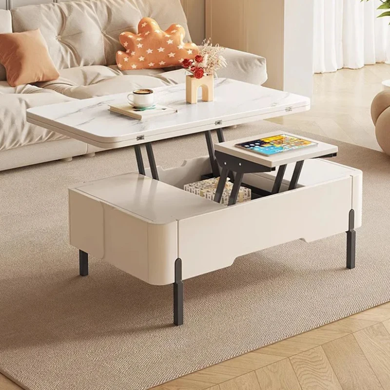 

Simple White Nordic Coffee Table Storage Rectangle Modern Coffee Table Multifunction Design Mesas De Centro Para Sala Furniture