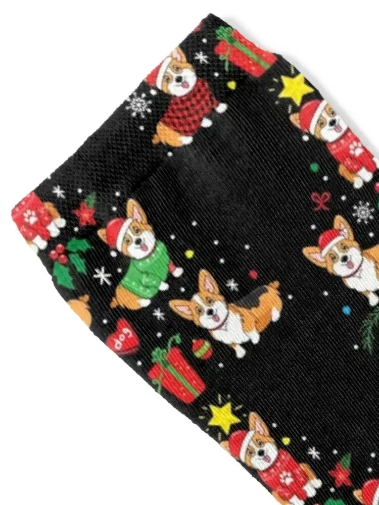 Corgi Christmas Ornament Tree Socks Thermal man winter hiking Socks For Men Women's