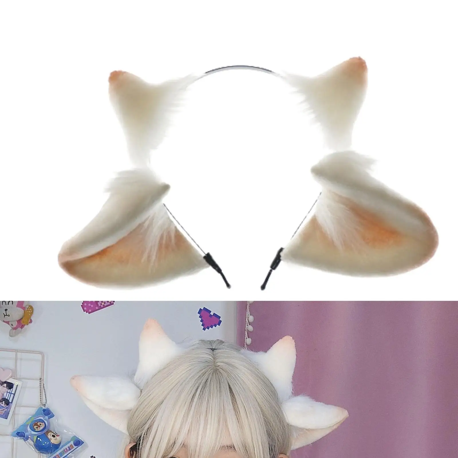 Lamb Ear Headband Anime Headdress for Stage Performance Carnival