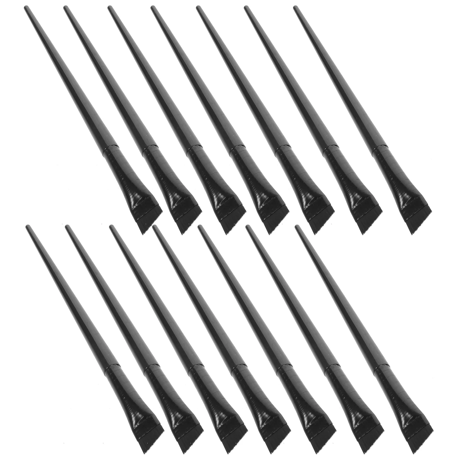 12 Pcs Eyeliner Brush Shadow Makeup Brushes for Eyes Detergent Angled Eyeshadow Wooden Handle Travel Brow