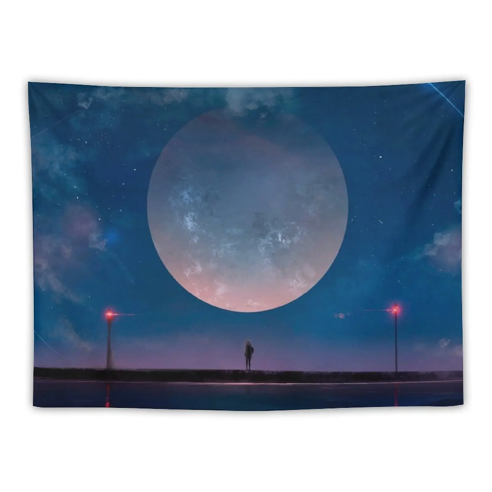 

New Anime lone moon Tapestry Art Mural Room Decorating Bedroom Decoration Carpet Wall