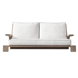 Outdoor teak sofa courtyard garden solid wood furniture