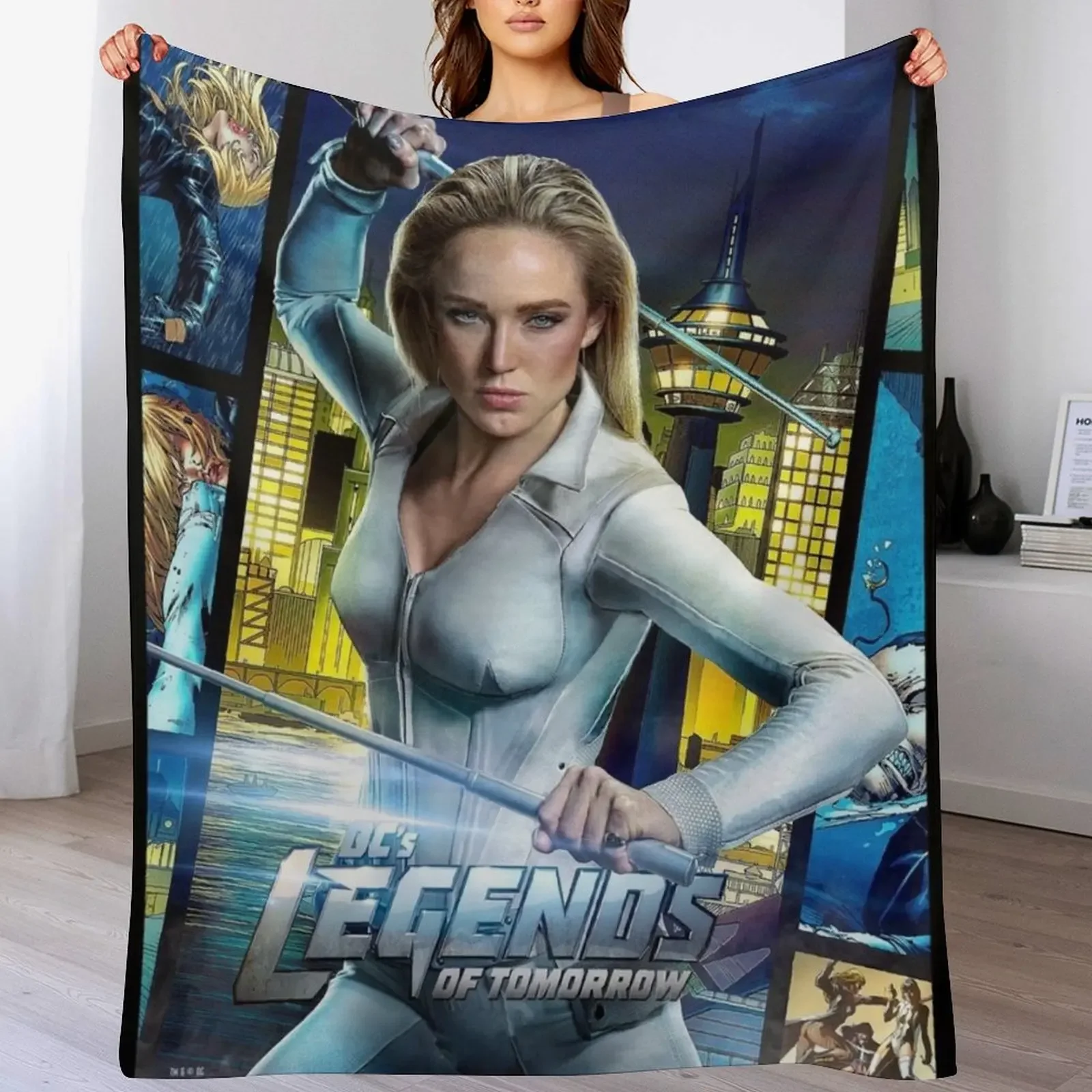 White Canary Poster Throw Blanket Bed Fashionable Stuffeds Blankets