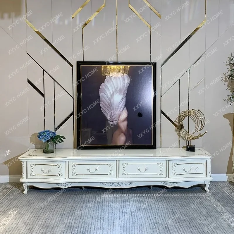 XXTV cabinet solid wood piano paint living room furniture simple luxury combination