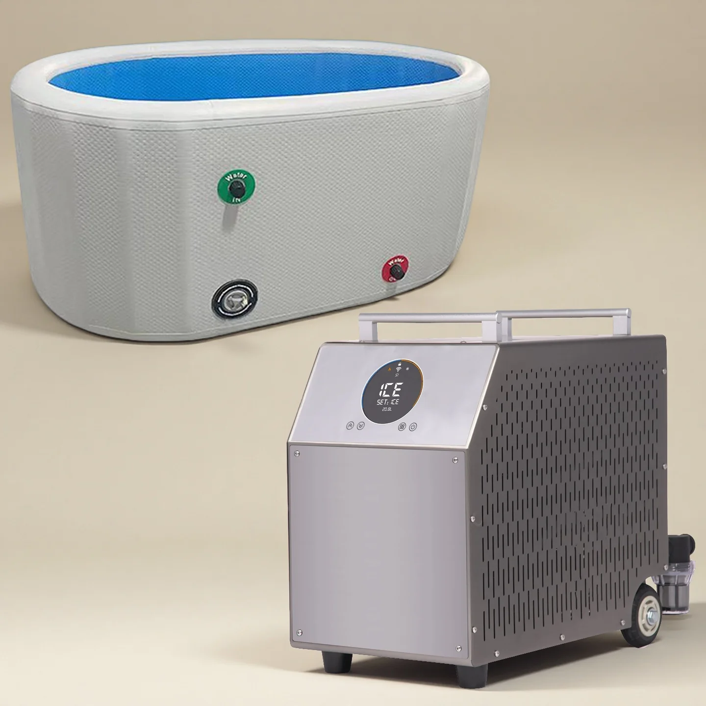 Ice Bath Chiler and Tub 2hp Cold for Therapy Compression Plunge with Pools Barrel Adults Ice Bath