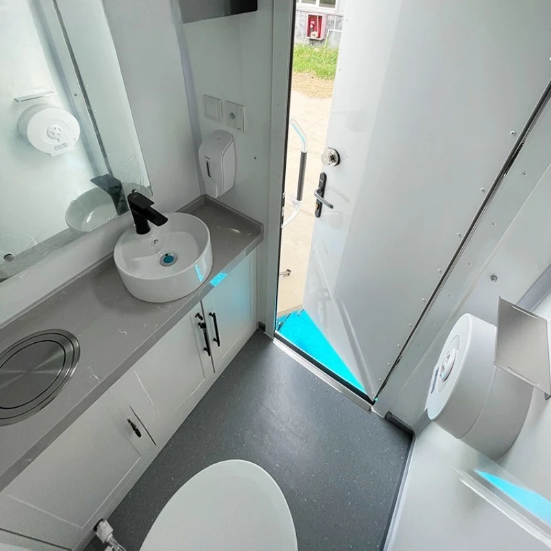 Mobiele badkamertreiler, draagbare toiletten, douche- en toiletunit op wielen