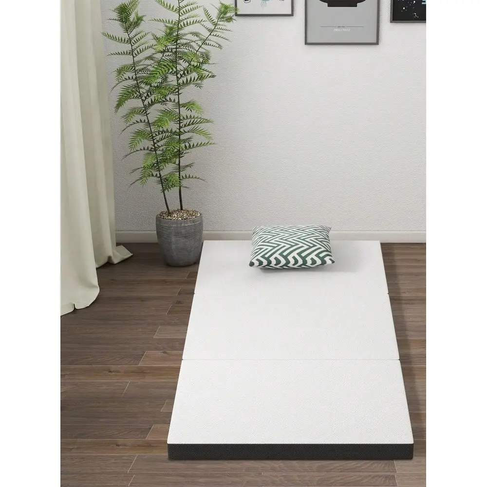 Inch Folding Mattress Tri Fold Memory Foam Mattress Topper Portable Foldable Mattress Topper With Washable Cover NonSlip Bottom