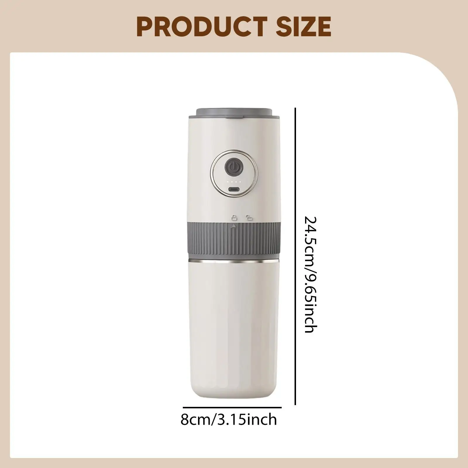 

Electric Coffee Grinder Convenient, Portable, Coffee Maker Pourover, Grinding + Filter Dripper + Tumbler for Office Outdoor
