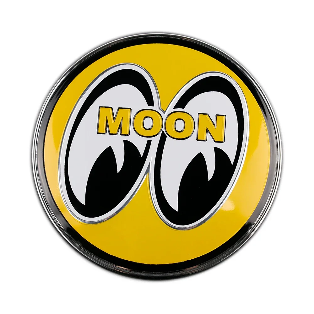 MOON EYES Front Car Grille Emblem JDM Metal Badge Decal Diameter 9cm