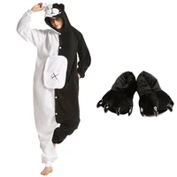 Monokuma Unicorn Kigurumi Pajama Adult Onesie Anime Bear Jumpsuit Black White Animal Pajamas Women Halloween Party Suit Overall - Image 2