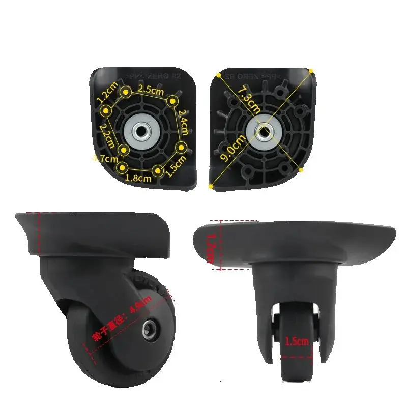Universal Silent Luggage Wheels Replacement HINOMOTO ZERO suitcase JAPAN for Trolley Case