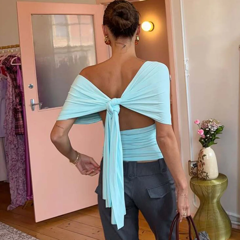 Tuularose Summer Women's Long Skirt 2-piece Set Sexy Backless Top Casual Skirt Sets Elegant Party Vacation Women's Dress Sets view 5