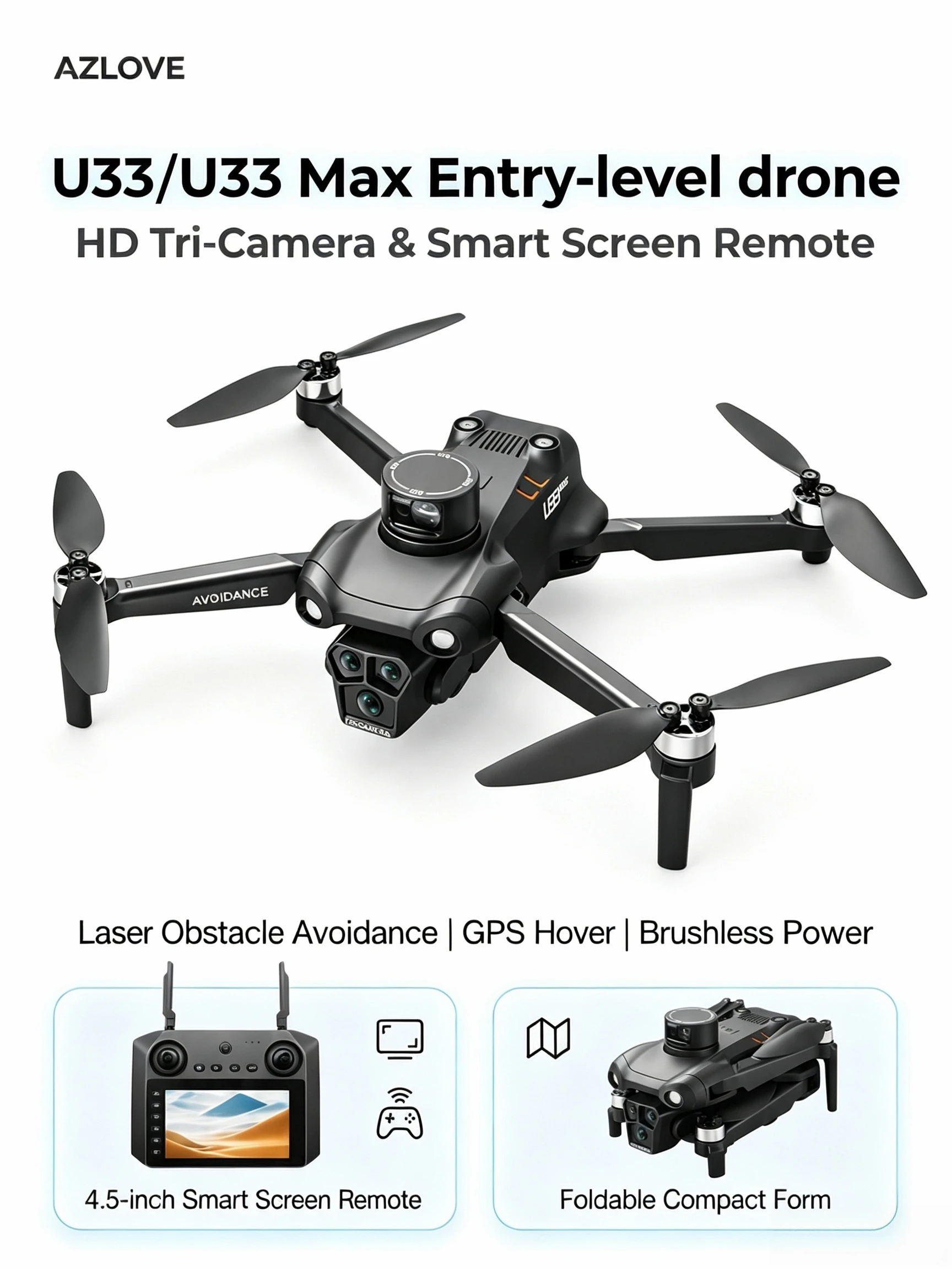 Drone Gps Mount - Dron U33 4k HD z kamerą,