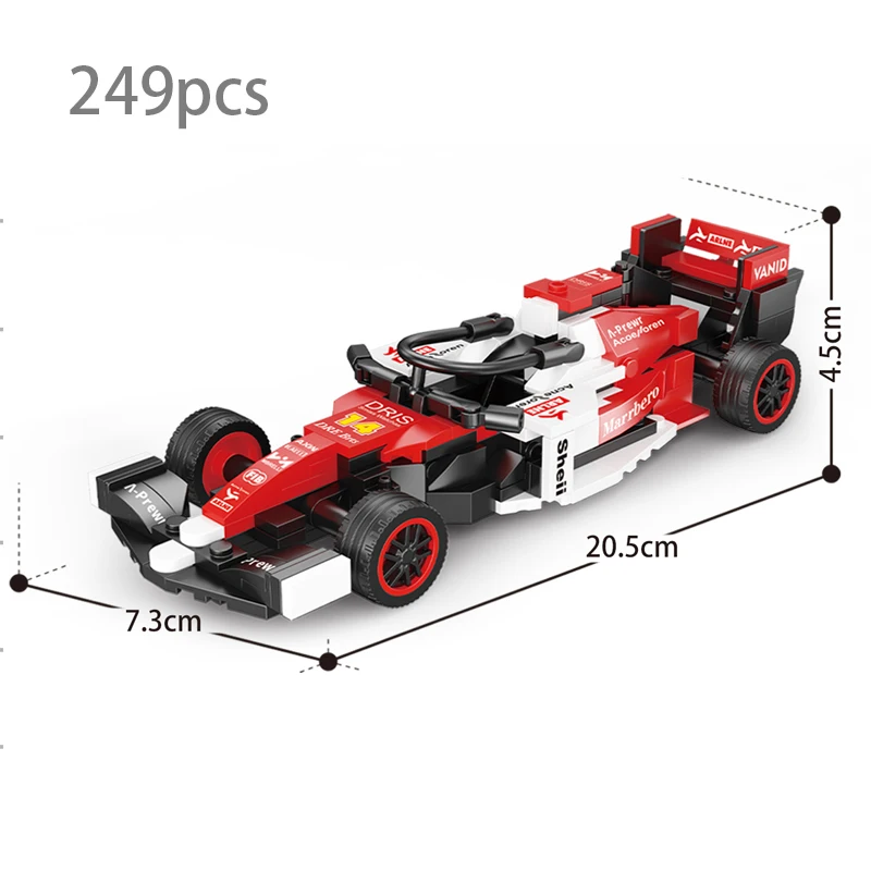 Speed Series Classic Formula 1 Racing Sports Car Model Technique Supercar Building Blocks Set MOC Bricks Toys For Kids